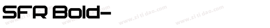 SFR Bold字体转换